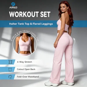 Airila 2-Piece Halter V-Neck Yoga Set